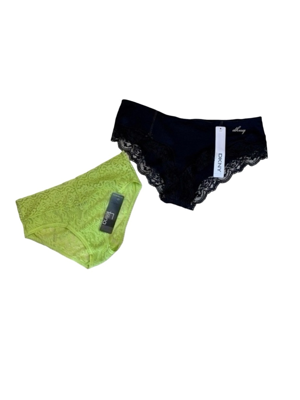 Panty Bundle 2 Pairs Victoria’s Secret Tanga, DKNY and Felina Hipsters Size L
